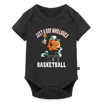 Basketballer Basketballtrik Mütze Basketballspiel - Baby Premium Kurzarmbody - Schwarz - Vorne