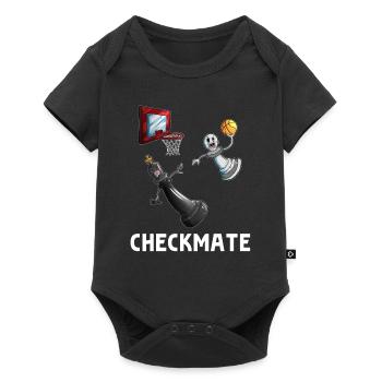 Basketball Dunking Bauer schlägt König Brettspiell - Baby Premium Kurzarmbody - Schwarz - Vorne
