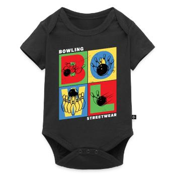 Bowling Bowling Bowling Ball Quilles Joueurs de bowling - Body à manches courtes Premium Bébé - noir - Devant