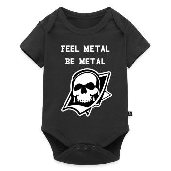 Feel Metal, Be Metal - Skull - Baby Premium short-sleeve bodysuit - black - Front