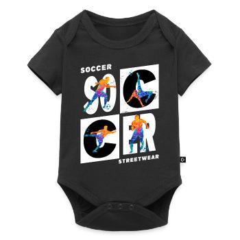 Joueur de football Joueur de football Fan Club sportif - Body à manches courtes Premium Bébé - noir - Devant