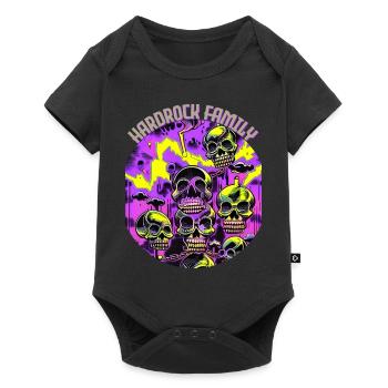 Crânes de la famille Hardrock - Body à manches courtes Premium Bébé - noir - Devant