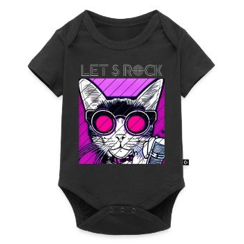 Let's Rock - Cat - Baby Premium short-sleeve bodysuit - black - Front
