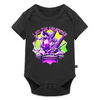 Je suis le batteur - Unicorn - Body à manches courtes Premium Bébé - noir - Devant