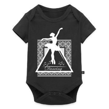 Dancing Dance Music - Baby Premium short-sleeve bodysuit - black - Front