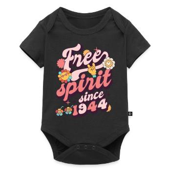 1944 Vintage Birthday Born in 1944 - Baby Premium short-sleeve bodysuit - black - Front