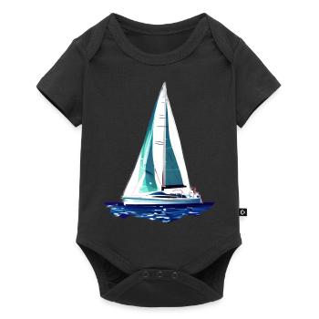 Sailing Sailboat Sailing Sailing Sailing Ship - Baby Premium short-sleeve bodysuit - black - Front