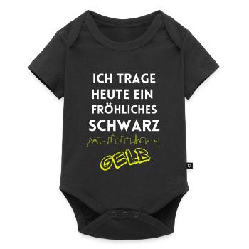 I'm wearing a cheerful black and yellow Dortmund - Baby Premium short-sleeve bodysuit - black - Front