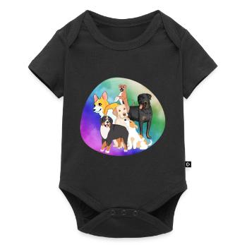 Dogs - Baby Premium short-sleeve bodysuit - black - Front