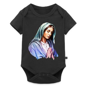 Holly Mary Maria Madonna Mariana Virgin Mary Holy - Baby Premium short-sleeve bodysuit - black - Front