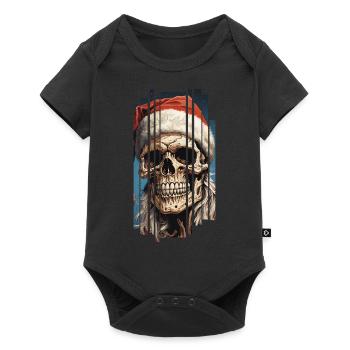 Dark Spell: Le crâne du Père Noël Crâne - Body à manches courtes Premium Bébé - noir - Devant