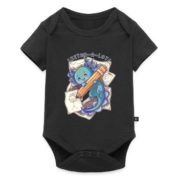 Sketch a lotl - Axolotl - Baby Premium Kurzarmbody - Schwarz - Vorne