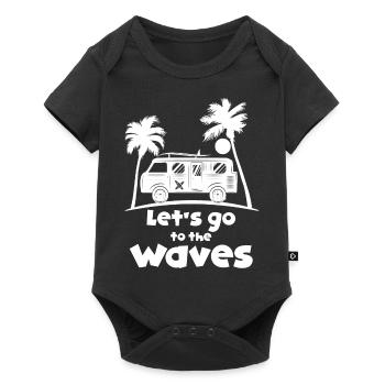 Surfing Surfboard Surfer Water Sports - Baby Premium short-sleeve bodysuit - black - Front