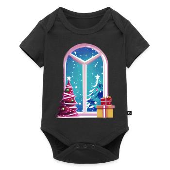 Cadeau de Noël Arbre de Noël Noël - Body à manches courtes Premium Bébé - noir - Devant