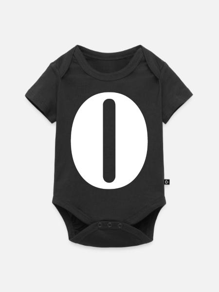 O - Baby Premium Kurzarmbody - Schwarz
