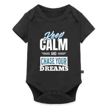 Keep Calm and Chase Your Dreams - Baby Premium short-sleeve bodysuit - black - Front