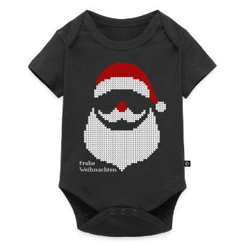 Santa Claus (Merry Christmas Knitting Edition) - Baby Premium short-sleeve bodysuit - black - Front