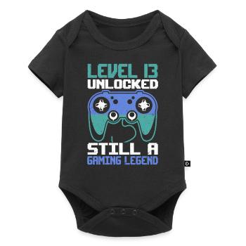Level 13 Unlocked Still a Gaming Legend Birthday - Baby Premium short-sleeve bodysuit - black - Front
