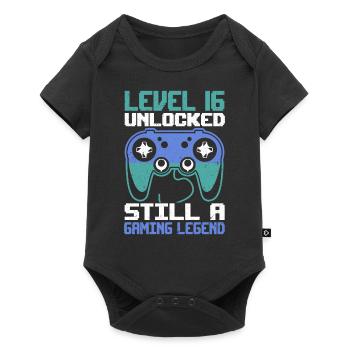 Level 16 Unlocked Still a Gaming Legend Birthday - Baby Premium short-sleeve bodysuit - black - Front