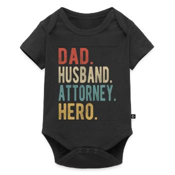Attorney Dad Husband Hero - Baby Premium short-sleeve bodysuit - black - Front