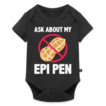 Posez-moi des questions sur mon Epi Pen - Body à manches courtes Premium Bébé - noir - Devant