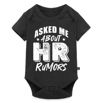 Ask me about HR rumours - Baby Premium short-sleeve bodysuit - black - Front