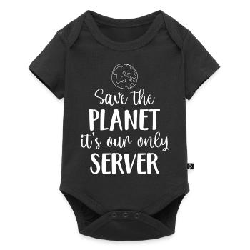 Save the planet (W) - Body à manches courtes Premium Bébé - noir - Devant