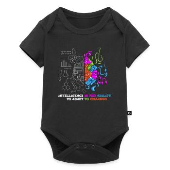 1N73LL1G3NC3 15 7H3 4B1L17Y 70 4D4P7 70 CH4NG3 - Baby Premium short-sleeve bodysuit - black - Front