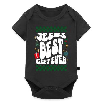 Jesus Best Gift Ever - Christians Retro Ugly Xmas - Baby Premium short-sleeve bodysuit - black - Front