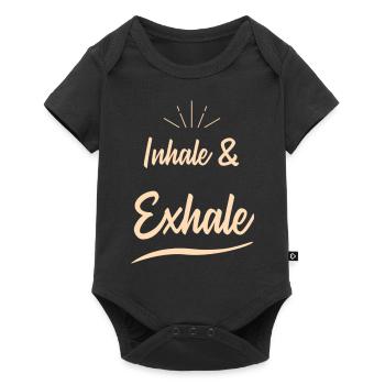 Inhale & Exhale - Baby Premium short-sleeve bodysuit - black - Front