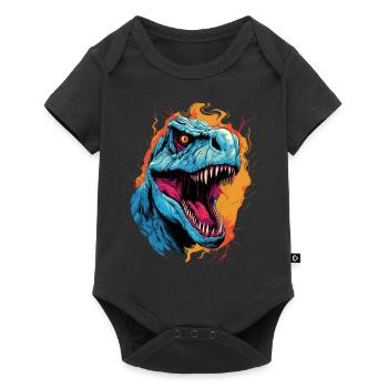 T-Rex Dinosaur Dino Tyrannosaurus Rex Vintage - Baby Premium short-sleeve bodysuit - black - Front