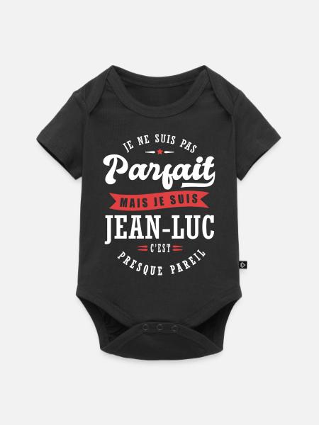 Jean luc Parfait Cadeau prenom Jean luc - Body à manches courtes Premium Bébé - noir