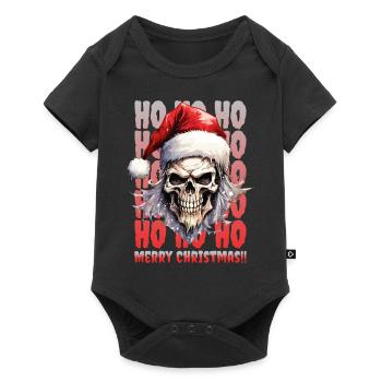 Christmas Skull Skull Horror Creepy - Baby Premium short-sleeve bodysuit - black - Front