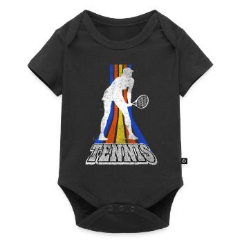 Tennis Tennis Player Woman Sport Match Club Fan - Baby Premium short-sleeve bodysuit - black - Front