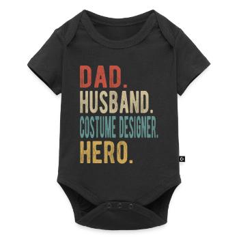 Concepteur de costumes Papa Mari Héros - Body à manches courtes Premium Bébé - noir - Devant
