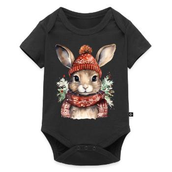 Christmas at Mr. Lampe's - Rabbit - Baby Premium short-sleeve bodysuit - black - Front