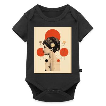 Leo - Baby Premium short-sleeve bodysuit - black - Front