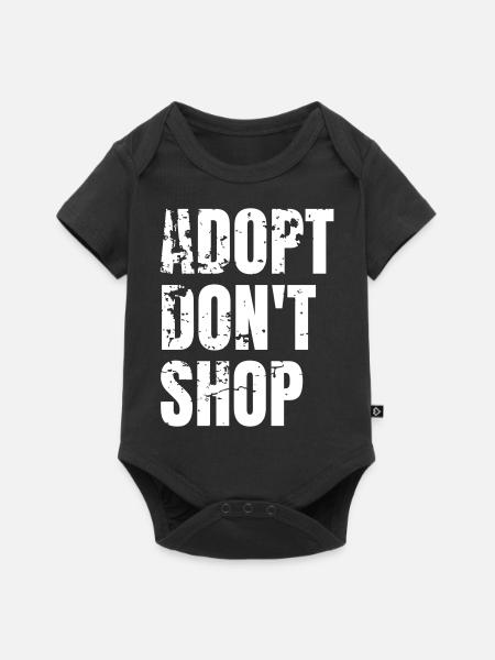 Adoption - Baby Premium Kurzarmbody - Schwarz