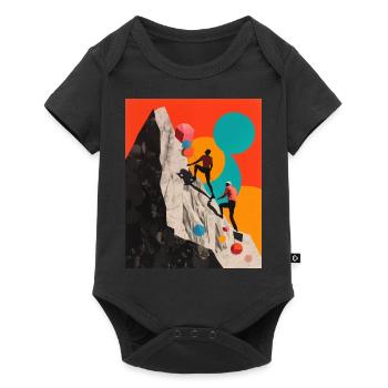 Couple of Climbers collage - Baby Premium short-sleeve bodysuit - black - Front