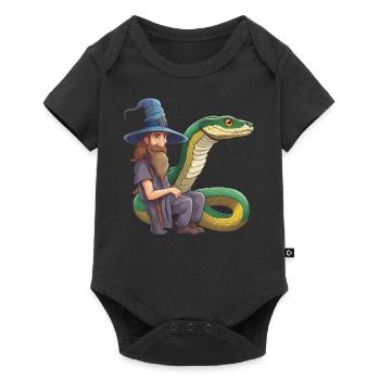 Sorcier Serpent Anaconda Serpent Boa Python - Body à manches courtes Premium Bébé - noir - Devant