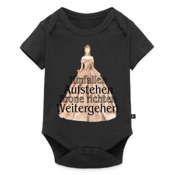 Tombez, relevez-vous, redressez votre couronne, avancez - Body à manches courtes Premium Bébé - noir - Devant