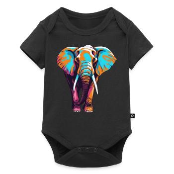 Elephant Elephant Animal Zoo Africa Savannah Safari - Baby Premium short-sleeve bodysuit - black - Front