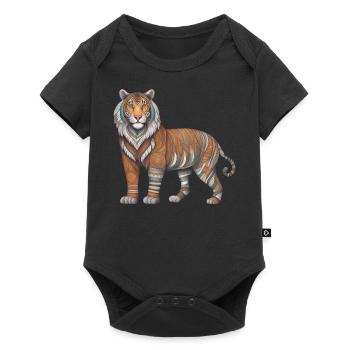 Lion, Animal, Nature sauvage, Tigre, Prédateur, Majestueux, - Body à manches courtes Premium Bébé - noir - Devant