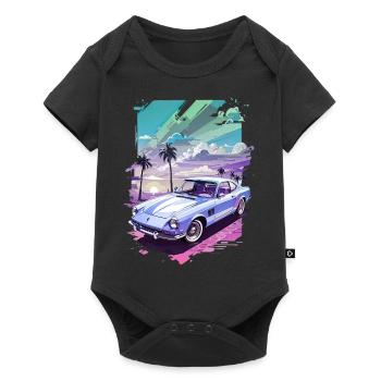 Los Angeles, USA, Amerika, Kalifornien, Mia, Retro - Baby Premium Kurzarmbody - Schwarz - Vorne