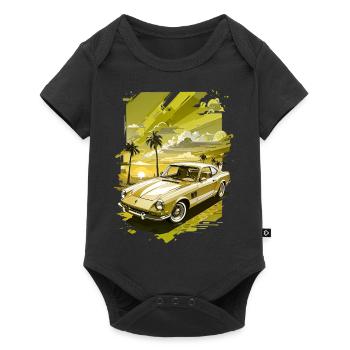 Los Angeles, USA, Amerika, Kalifornien, Graffitti Miami - Baby Premium Kurzarmbody - Schwarz - Vorne