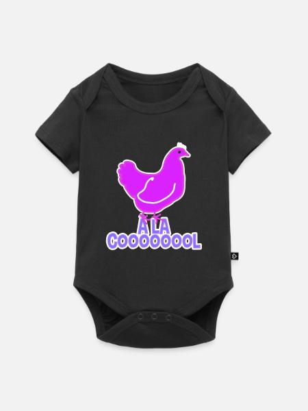 Poule à la cool - Premium kortærmet baby-body  - sort