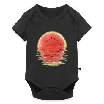 Melon Sunset - Baby Premium Kurzarmbody - Schwarz - Vorne