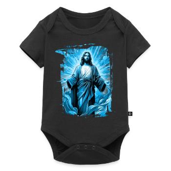 jesus bibel christliche religion christliches kreuz christlich - Baby Premium Kurzarmbody - Schwarz - Vorne