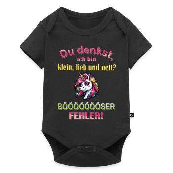 Lustiger Spruch für coole Mädchen - Baby Premium Kurzarmbody - Schwarz - Vorne