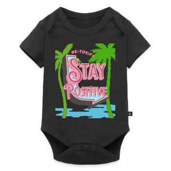 Positivity Vibes Relax Cleanse Vacation Renew - Baby Premium short-sleeve bodysuit - black - Front